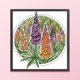 thumbnail image 1 of Cuadros Decorativos Bordado parcial Hilo de algodón ecológico 14CT Flor impresa Punto de cruz (HA056) Wdftyju embutido en tela, 1 of 1