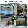 thumbnail image 3 of IVV 118-Inch Patio Manual Retractable Awning, Height Adjustable Door/Window Exterior Sunshade Shelter, Window Awning Canopy with UV Protection for Backyard, Garden, Balcony - Gray, 3 of 8
