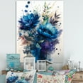 thumbnail image 2 of Designart Vibrant Blue Flower Bouquet I Canvas Wall Art, 2 of 5