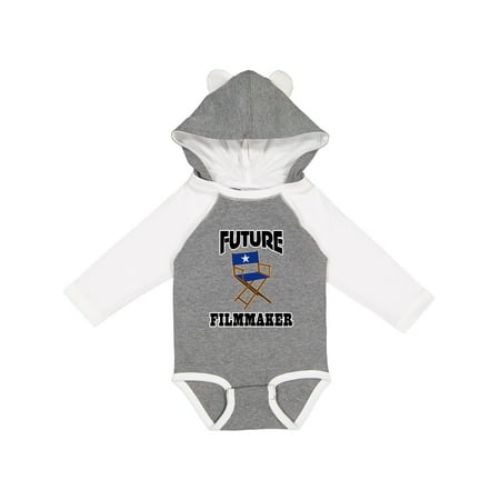 

Inktastic Future Filmmaker Director Chair Gift Baby Boy or Baby Girl Long Sleeve Bodysuit