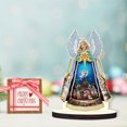 thumbnail image 4 of Kit de escritorio con pintura de cristal de Papá Noel, decoración de mesa con arte de diamante, Ángel de Navidad, 4 of 9