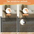thumbnail image 5 of BEBANG Retractable Baby Gate 71" Extra Wide, 2 Installation Modes, Retractable Dog Gate for Doorways Stairs Hallways Indoor and Outdoor, Black, 5 of 9