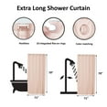 thumbnail image 3 of Rideau de Douche Extra Long Rose Pâle en Polyester Sans Crochets Cubique 79 Pouces L x 71 Pouces L, 3 of 4
