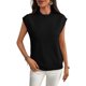 thumbnail image 2 of Suéteres de Cuello Alto para Mujer, Chalecos, Blusas Informales de Negocios y Moda, Conjuntos de Otoño. Negro L, 2 of 9