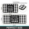 thumbnail image 3 of acdanc Buffalo Plaid Farmhouse Black and White Kitchen Mat, 17.7" x 47.2" + 17.7" x 23.6", 2 Count, 3 of 6