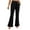 Black, variant on Womens Corduroy Flared Pants Trendy Slim-Fit Elastic High Waist Bell-Bottoms Soft Comfy Lightweight Bootcut Pant 50% Off Clear