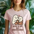thumbnail image 5 of Boo’d Up And Unbothered Graphic Tee Cute Ghost Couple Shirt, Black, Size 3XL, 5 of 6