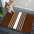 thumbnail image 3 of 2x3 Ft Entryway Area Rug, Brown White Stripe Kitchen Rug Runner Washable Floor Mat, Modern Rustic Vertical Striped Non Slip Indoor Door Mat Throw Carpet for Bathroom Living Room Bedroom, 3 of 8
