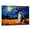Alaskan Malamute, variant on Spanish Water Canvas Wall Art with Starry Night Van Gogh Painting Pictures Modern Abstract Landscape Artwork for Living Room Bedroom Dinning decor