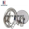 thumbnail image 2 of Nauticalmart Brass Sousaphone 22 Valve Big Tuba Made Of/Full Brass W/Bag Brass Finish Tubas Silver Musical Instrument Gift, 2 of 10
