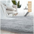 Latepis Faux Fur Rug 4x6, Faux Rabbit Rug for Living Room, Fluffy