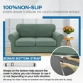 thumbnail image 5 of YSTYLE Sofa Cover Non-slip Couch Sofa Cover for 3 Cushions Stretch Slipcover Furniture Protector for Dogs,Pet Cats,Bean Green 71"-91"(3 CUSHIONS), 5 of 7
