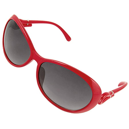 Unique Bargains - Oval Shape Tinted Lens Red Frame Sunglasses for Lady ...