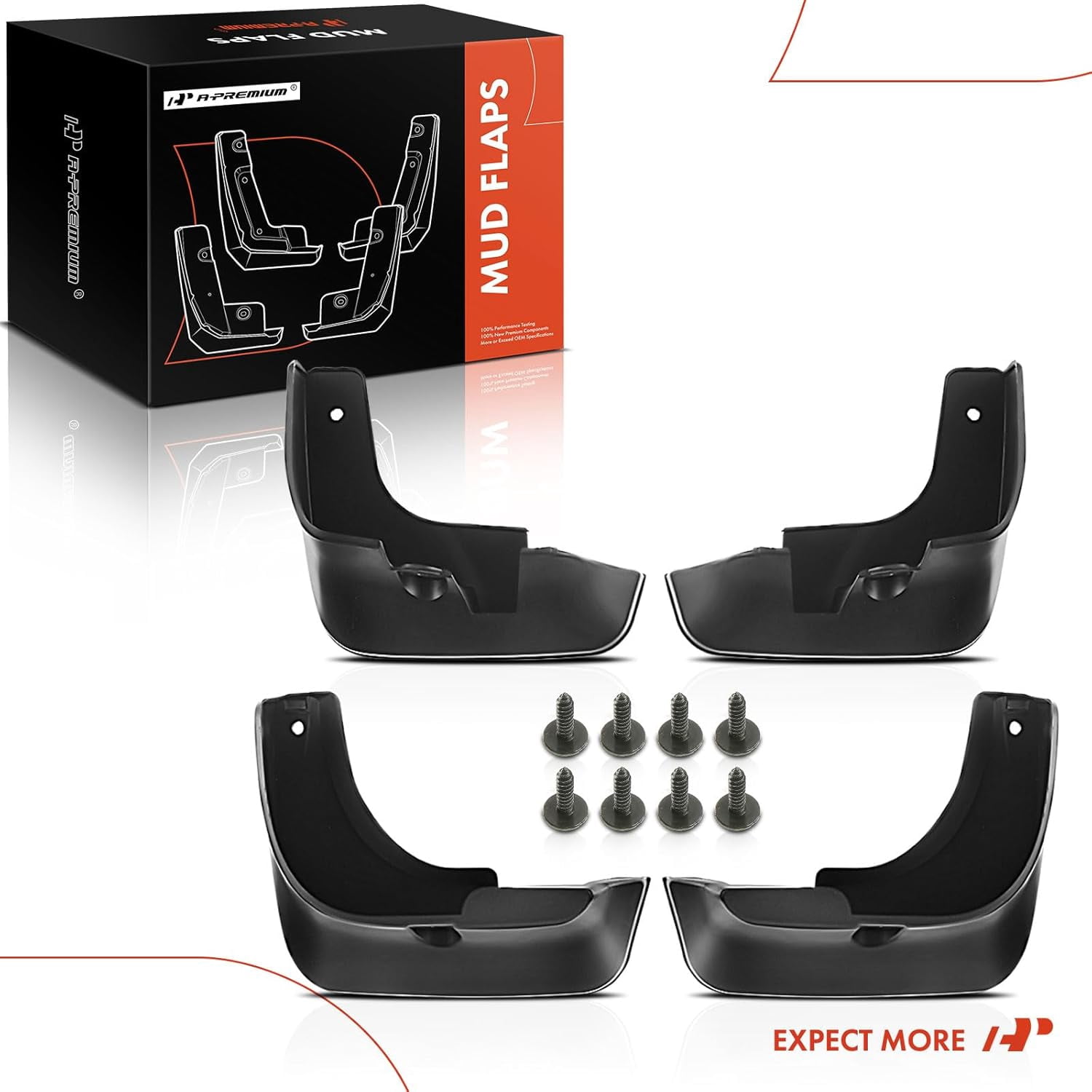 A-Premium Splash Guards Mud Flaps Mudguards Compatible with Toyota Avalon 2007-2012 Sedan Front & Rear 4-Pcs