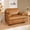 Tan, Accent chair, variant on Naomi Home Siggy Genuine Leather Oversized Accent Chair, Goose Feather Cushion, Modern Design, Easy Assembly, Cozy Reading Chair for Living Rooms or Bedrooms, Tan