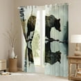 thumbnail image 3 of Manfei Farmhouse Bear Child Black Out Curtains, Woodland Wildlife Animal Curtains Pack of 2 (42x63 Each), Rustic Nature Scenery Bedroom Curtains, Blackout Curtains Room Decor, 3 of 6