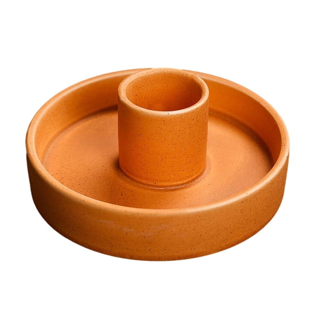 Soporte de salvia para quemador de incienso, adorno de regalo de inauguración de la casa, quemador de incienso redondo para dormitorio, sala de estar Naranja