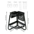 thumbnail image 2 of Graflsoa Foldable 2-Tier Corner Dish Rack with Detachable Holders, Utility Hooks, and Space-Saving Design for Kitchen, Pantry, or Bathroom - Durable Carbon Steel Construction, 2 of 7