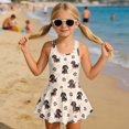 thumbnail image 3 of Tutolipy Dachshunds Sleeveless Bathing Suit, Back Strap Girls One Piece Swimsuit Cute Built in Liner Girls’ Swimwear One Piece for Beach, Size 6-7 Years, 3 of 8