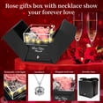thumbnail image 2 of Collar Lebana con diseño de rosa en doble conserva y collar con la inscripción «I Love You», 2 of 7