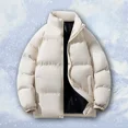 thumbnail image 3 of Abrigos acolchados con cremallera y capucha para hombre, parkas acolchadas con empalme, chaqueta de plumón para hombre, ropa exterior de invierno para jóvenes, reseñas coreanas, muchas 2024, 3 of 5