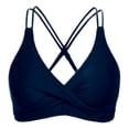 thumbnail image 4 of XIAONU Thin Strap Cross Wrap Bikini Top for Women Solid Summer Shore Swim Separates, 4 of 4