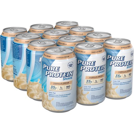 Protein Shake Whipped Vanilla Cream - Pure Protein Shake, 35 Grams of Protein, Vanilla Cream, 11 Oz, 12 Ct