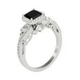 thumbnail image 2 of Black Diamond Princess Cut 10K 1.50 Carats Engagement Ring In Solid White Gold, 2 of 4