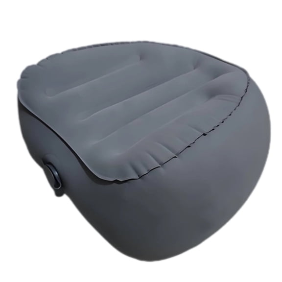 Gray Inflatable Knee Pillow for Side Sleepers, 9.8 in Ergonomic Leg Pillow with Velvet Surface, Heart-Shaped Design for Back, Hip and Knee Pain Comfort, Travel Pillow