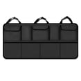 thumbnail image 1 of Trunk Organizer Vehicle Back Seat Organizing Bag 4 5 Oxford Cloth Cargo Sundries Storage Pouch, Black, Upgraded Type, 1 of 8