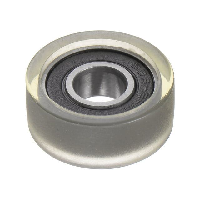Unique Bargains Roulement à Rouleau à Poulie en PU 6x18x7 mm, Roue de Guidage Revêtue de Polyuréthane pour Usage Industriel, Vert