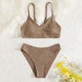 thumbnail image 2 of Xmarks Teen Girls' Swimsuits Two-Piece V-Neck/O-Neck Bikini Spaghetti Strap Swimsuit Kids Bikini with Chest Pad 8-14Y, 2 of 6
