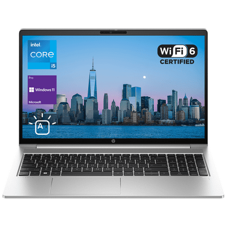 HP ProBook 450 G10 Business Laptop, 15.6" FHD Display, Intel Core i5-1335U, 16GB RAM, 512GB PCIe SSD, Webcam, Backlit Keyboard, Wi-Fi 6, Windows 11 Pro, Silver