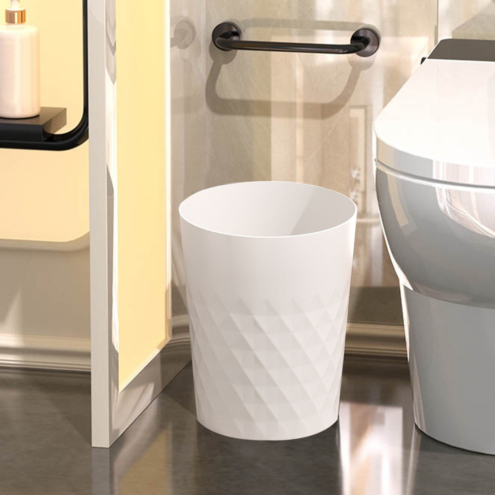 TaTaai 3Pcs Open Top Trash Can, Office Wastebasket, Kitchen Garbage Container Bin, Waste Trashcans for Bathroom, Restaurant, Restroom, Powder Room, Home