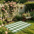 thumbnail image 5 of Christmas Large Plaid Rug Doormat, 19.6x31.5 Inches Hand-woven Green White Plaid Rug Cotton Blend Washable Welcome Mat for Front Door Porch Home Farmhouse Indoor Outdoor Use, 5 of 6