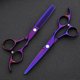 thumbnail image 3 of Juego de tijeras profesionales de 6 pulgadas para cortar el cabello, tijeras de entresacar y cortar de acero inoxidable japonés 440C, juego doble dorado con cuchillas de precisión., 3 of 5