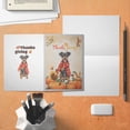 thumbnail image 4 of Happy Thanksgiving Miniature Pinscher with Turkey Pumpkins Autumn Vibes 5x7in Folded Greeting Card Mini Pin Dog Lover Single Note Card with Envelope - 12018, 4 of 5