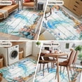 thumbnail image 6 of Summer Ocean Jellyfish Area Rugs 3'x5', Nautical Colorful Sea Fish Coral Starfish Wood Grain Low Pile Throw Living Room Rug Non-Slip Sturdy Edge Binding Carpet for Indoor Entryway Bedside Kitchen, 6 of 9