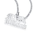 thumbnail image 2 of Men's Two Name Custom Necklace Personalized Stainless Steel Custom Necklace for Men ,Sliver, 2 of 5