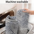 thumbnail image 5 of Blue Geometric Chevron Dot Pattern Bathroom Rugs Mat,Non Slip Microfiber Bathroom Rug,Rubber Backing,Soft Bathroom Mats for Bathroom Floor,Tub and Shower,17x27in(43x68cm), 5 of 5