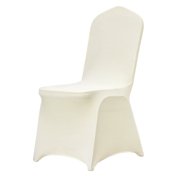 KFFKFF Stretch Spandex Folding Chair Covers, Universal Fit Slipcovers, Washable and Removable Protective Covers, Ideal for Weddings, Parties, Banquets, Celebrations, and Dining (100PCS Beige)