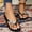 Black, variant on Women's Rhinestone Bow Flip Flops, Sparkly Bow Thong Sandals, Lightweight Non-Slip Slippers for Beach, Poolside, Summer Black 36