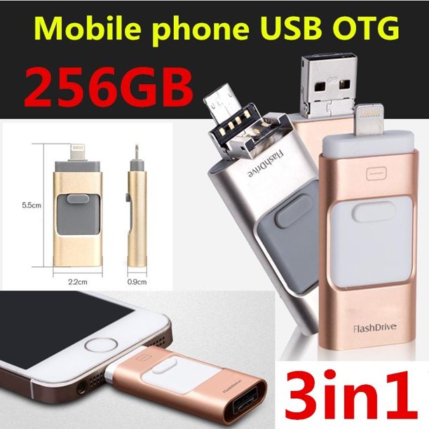 3in1 Usb Flash Drive For Iphone Ipad Android Pc I Flashdrive Pen Drive Otg Usb Flash Stick Walmart Com Walmart Com