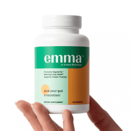 Emma Relief Gut Health - Gas And Bloating Relief, Constipation, Leaky Gut Repair -30 capsules