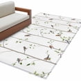 thumbnail image 2 of Area Rug for Living Room, Sparrow Non-Slip Indoor Large Carpet for Bedroom/Dining Room, Spring Birds on The Branches Vintage Country Washable Low-Profile Rectangle Floor Mat Runner Rugs - 3 x 5 Ft, 2 of 7