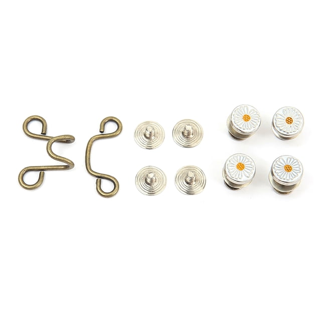 Boucle de Taille Tendeur de Ceinture Rallonge de Boucle de Taille Réglable Tendeur de Taille pour Pantalon Boucle de Taille à Vis Durable Réutilisable Boutons de Couture Réglables
