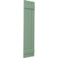 thumbnail image 3 of Ekena Millwork 11 1/2"W x 79"H Americraft Three Board (2 Batten) Exterior Real Wood Spaced Board-n-Batten Shutters (Per Pair), Track Green, 3 of 10
