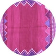 thumbnail image 1 of Ahgly Company Indoor Round Oriental Purple Traditional Area Rugs, 6' Round, 1 of 4