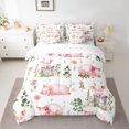 thumbnail image 2 of Homewish Pink Pig 7-Piece Twin Bedding Sets,Rustic Flower Daisy Bedding Comforter Set,Rustic Farmhouse Cabin Sheet Sets For Men Women,Microfiber Bedroom Decor Reversible, 2 of 8