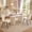 C-White&Black, variant on 5-Piece Dining Set 67" White and Silver Table with 4 PU Chairs for Kitchen